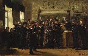 Vladimir Makovsky Bank crash oil painting